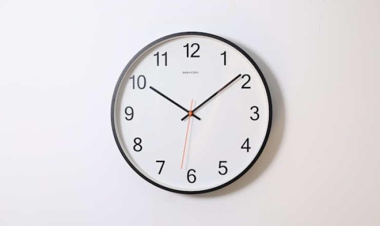 White wall clock