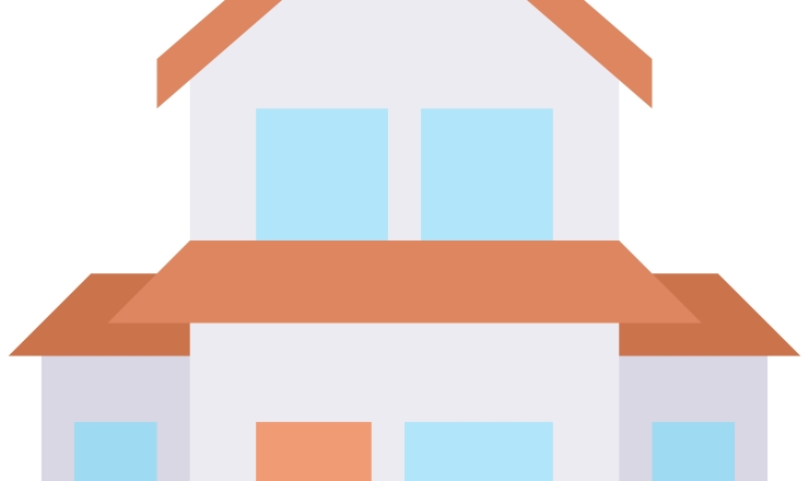 House illustraiton - pink