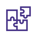 Puzzle pieces fitting together